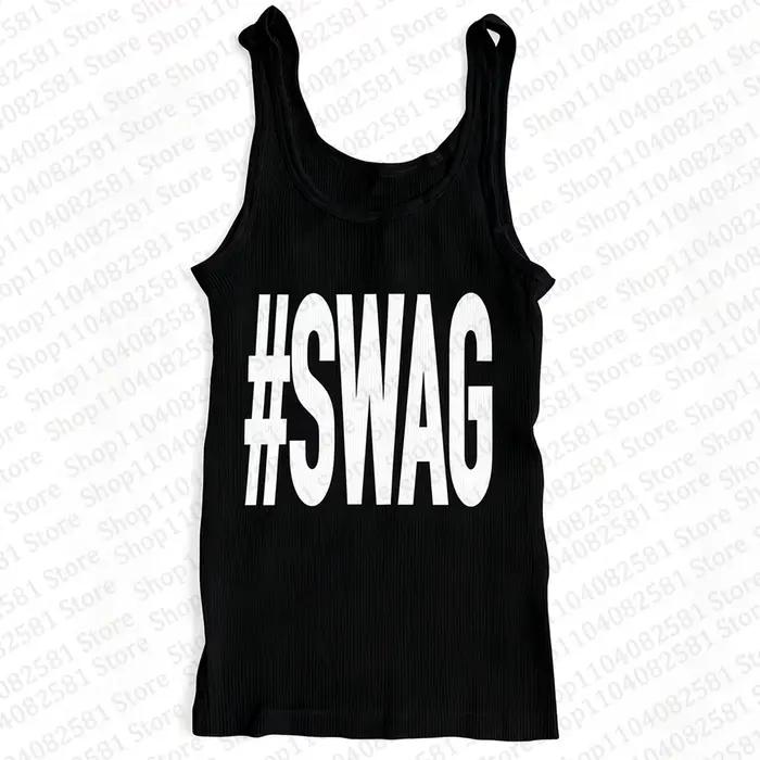 Mode américaine femmes gilet de rue Grunge Emo fille coupe ajustée punk lettre imprimer mignon haut 