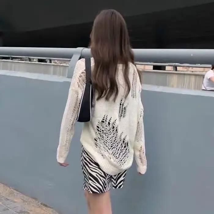 Pull Amissié à Manches sulfpour Femme, Vêtement Fin, Design de Mode, Solide, Harajuku Mujer Chand64.