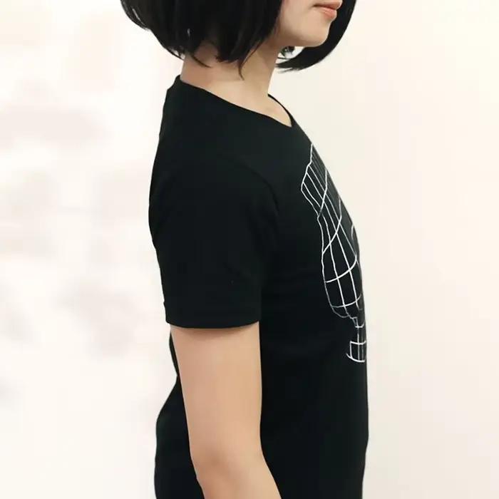 Poitrine grossissante Illusion d'optique femmes coton t-shirt drôle imprimé gros seins t-shirt Femme
