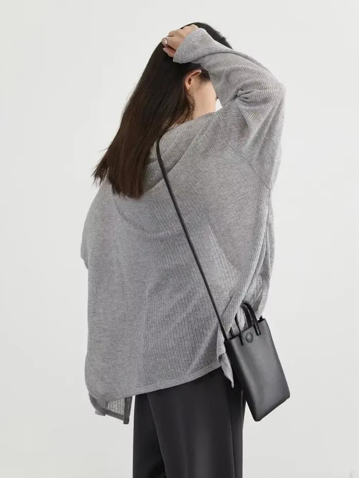 Cardigan léger à col en V et manches longues pour femme, veste de protection solaire printemps-été-a