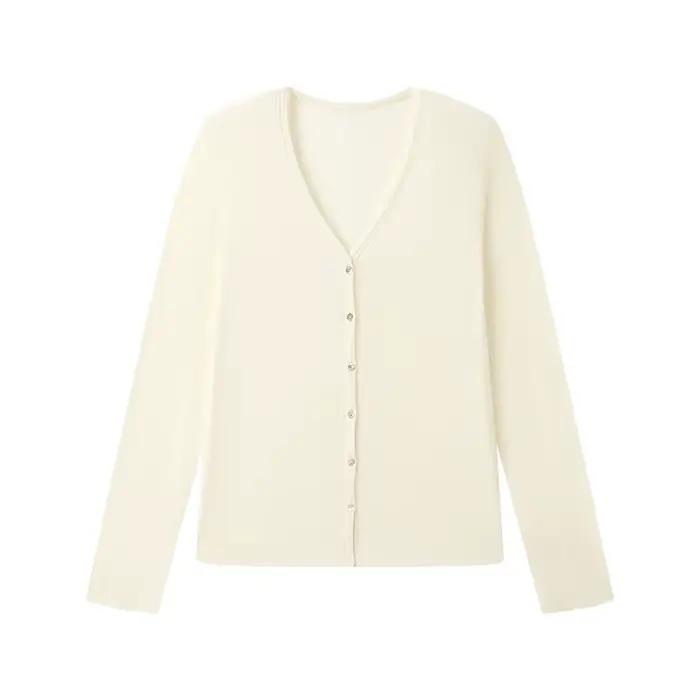 Cardigans fins en laine mélangée tricotée pour femme, collection Printemps 2026 – Hauts doux et élég