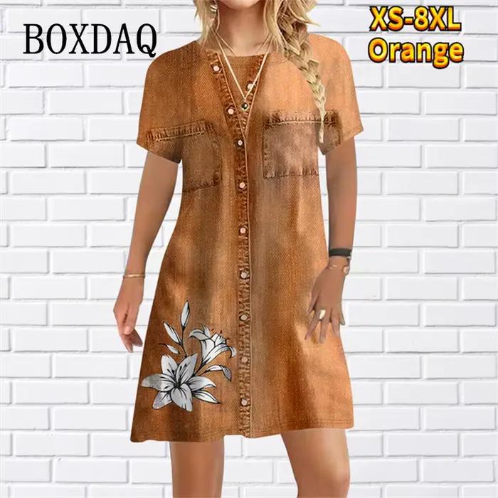 Mini robe à imprimé floral pour femme, faux ensemble deux pièces, décontracté, été, plage, fête, mod