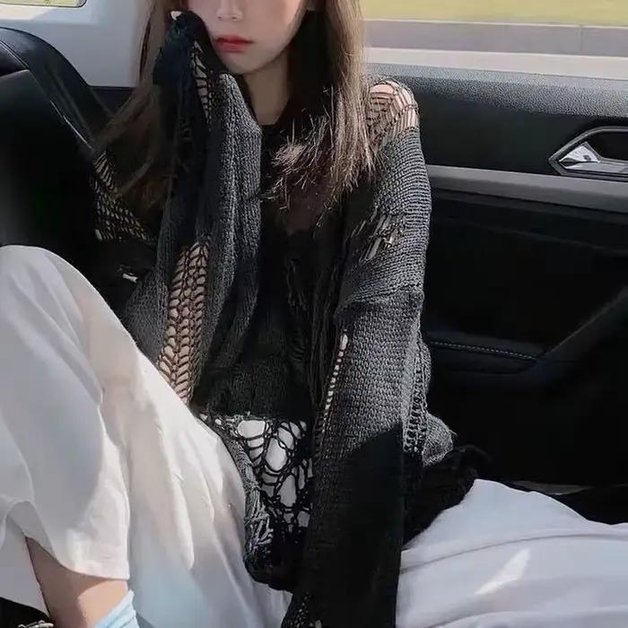 Pull Amissié à Manches sulfpour Femme, Vêtement Fin, Design de Mode, Solide, Harajuku Mujer Chand64.