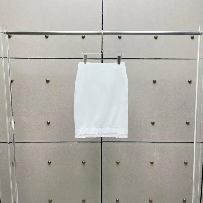Haut en lin brodé de dentelle pour femme, bandeau ajusté sans manches, jupe trapèze de haute qualité