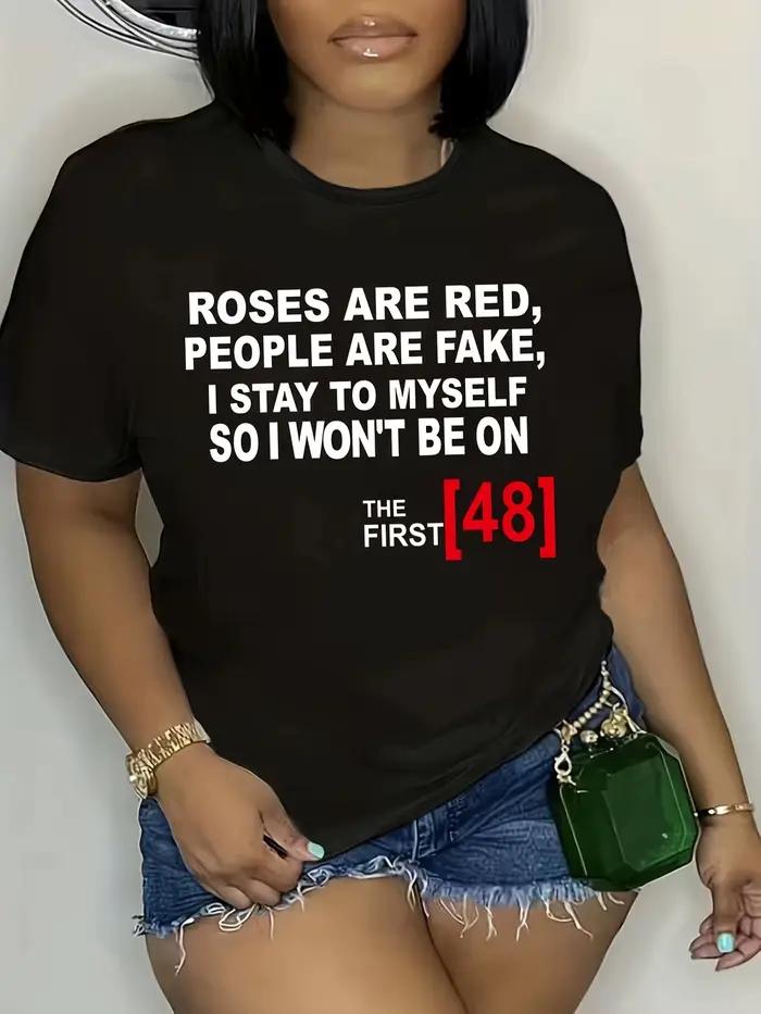 T-shirt pour femme Roses Are Red The First 48 - Motif humoristique True Crime, haut décontracté et a