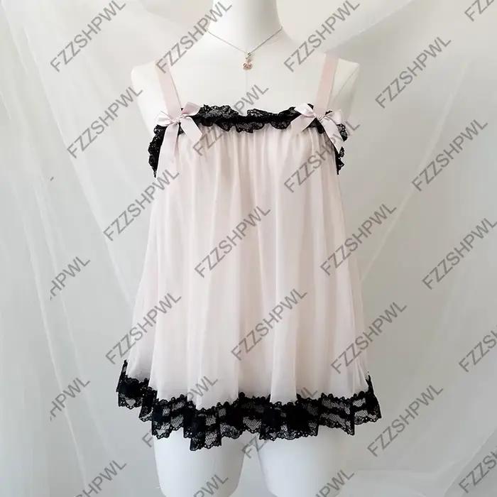 Débardeur en maille style Y2K, vintage, Harajuku, sans manches, en dentelle, streetwear, gothique, c