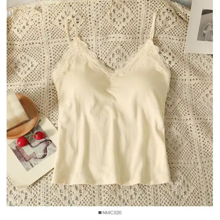 2025 CoquetteY2k vêtements coréen dentelle débardeur femmes recadrée mignon Camis Sexy blanc débarde