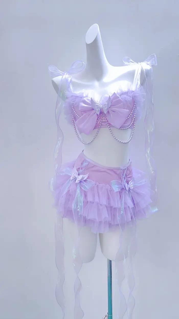 Débardeurs en dentelle Lolita, débardeurs avec nœud Kawaii, débardeurs gothiques, débardeurs punk, a