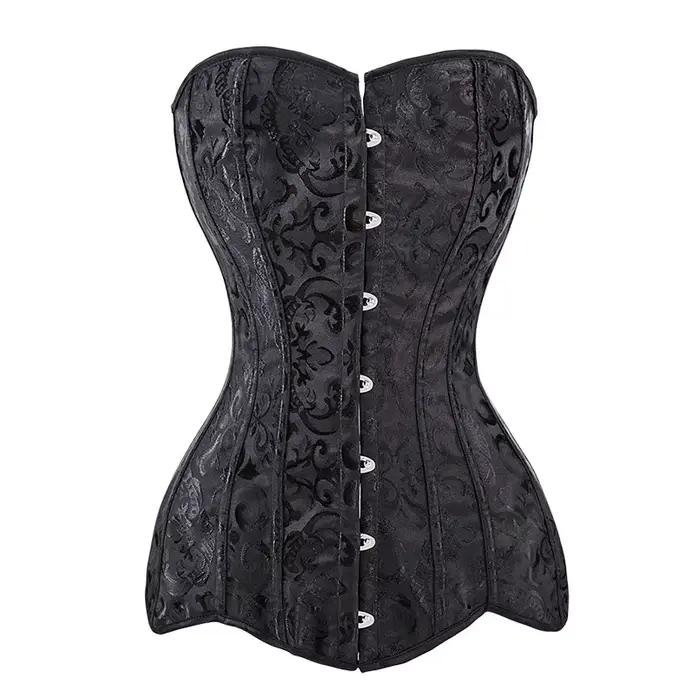 Femmes surbuste à lacets Corselet haut minceur taille contrôle Corset Bustier 14 spirale acier désos
