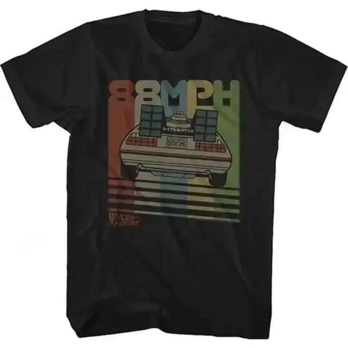 Mode Hip Hop Streetwear à manches courtes t-shirt retour vers le futur t-shirt imprimé graphique fem