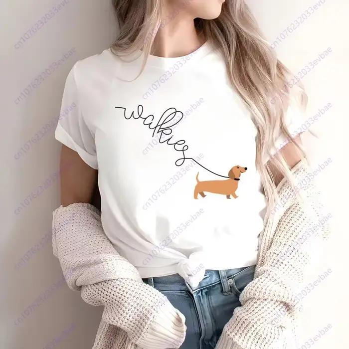 Teckel teckel drôle mignon chien Animal T-Shirt femmes à manches courtes mode d'été T-Shirt décontra