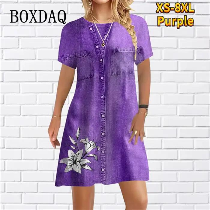 Mini robe à imprimé floral pour femme, faux ensemble deux pièces, décontracté, été, plage, fête, mod