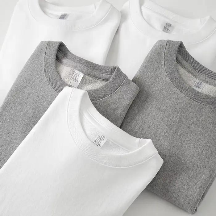 Pull en coton épais 360g, couleur unie, ample, décontracté, pour hommes et femmes, pull à capuche po