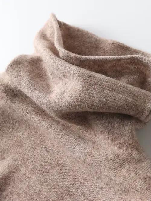 Birdtree Pulls tricotés basique à col roulé pour femme, maillot de corps, pull 100% laine australien