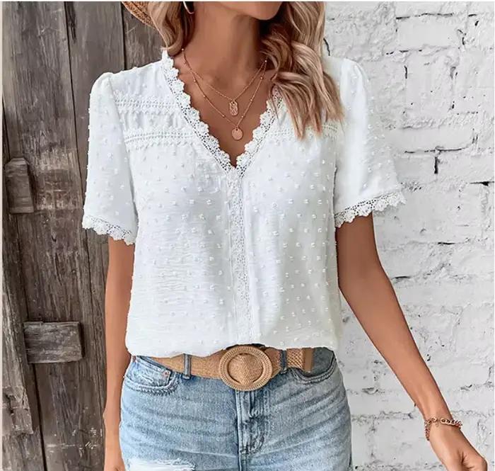 Chemisiers amples décontractés pour femmes, mode été, chemises et blouses vintage oversize élégantes