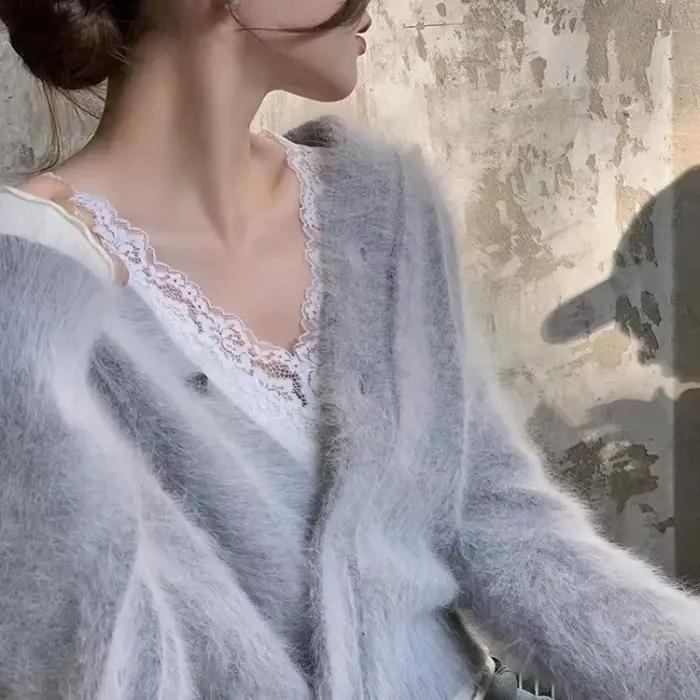 T-shirt en dentelle blanche pour femme style français élégant et décontracté manches longues occasionnels spéciaux