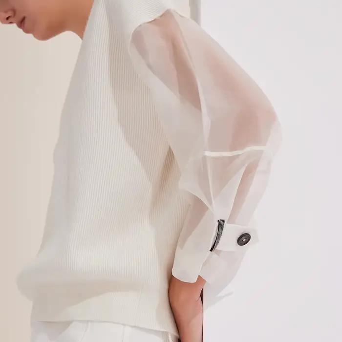 Pull surdimensionné élégant à col en V pour femme