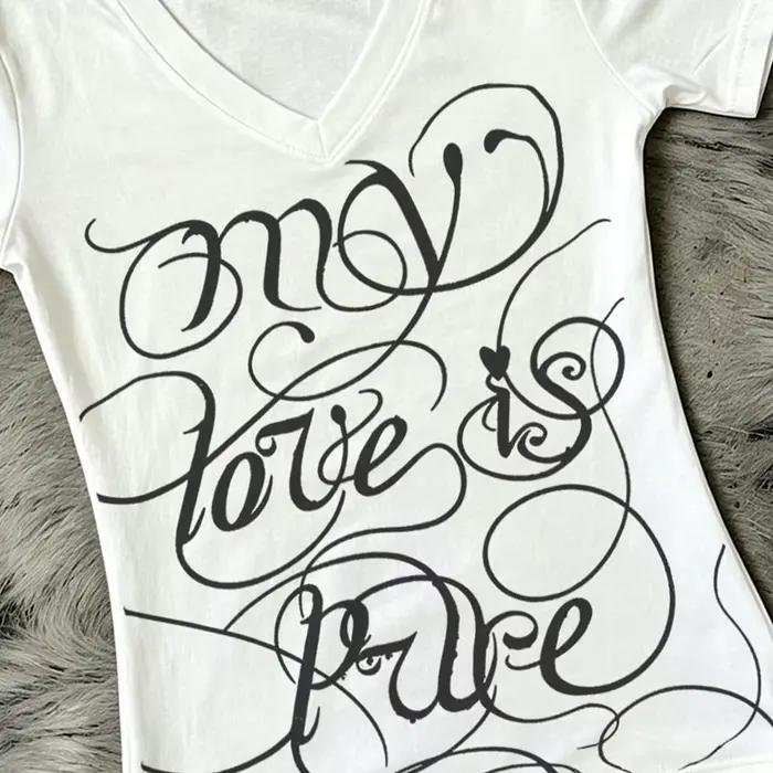 T-shirt Y2k à motif géométrique imprimé pour femmes