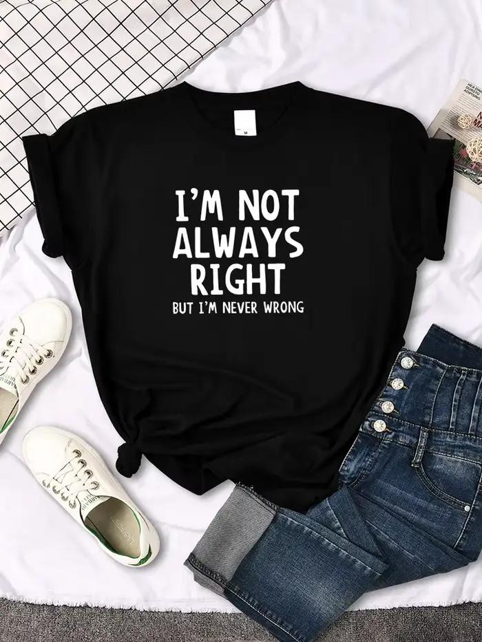 T-Shirt femme Cool lettres intéressantes imprimé t-shirts