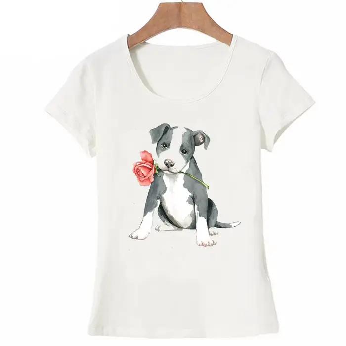2021 Nouveau Valentine Rose jeune fille T-Shirt D'été Hipster femmes