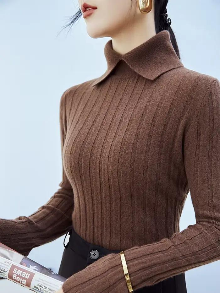 Pull Slim Fit à manches longues pour femmes