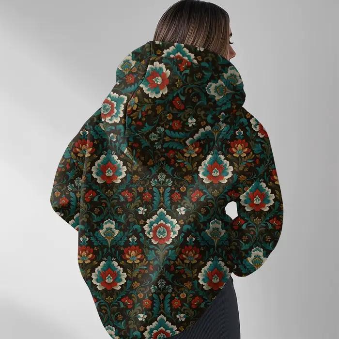 Sweat à capuche Boho maximaliste pour femme
