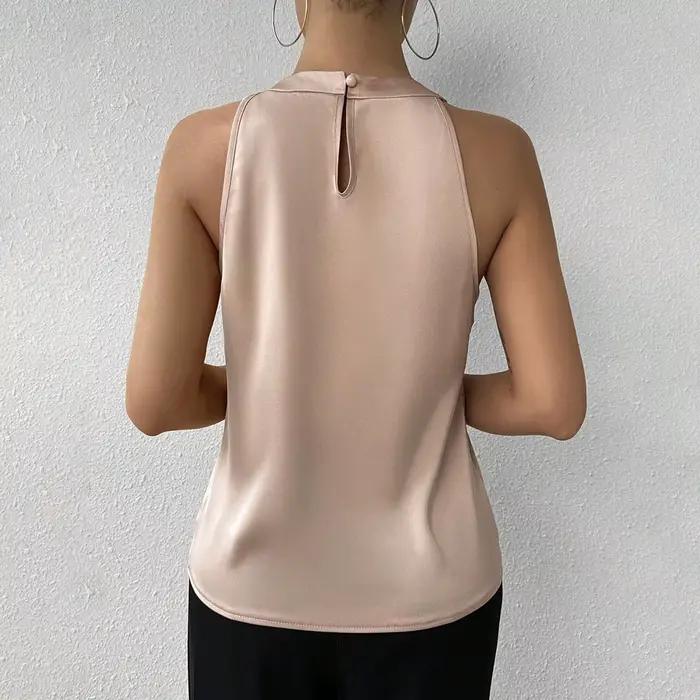 Chemise en satin pour femmes, haut d'été, nouvelle collection