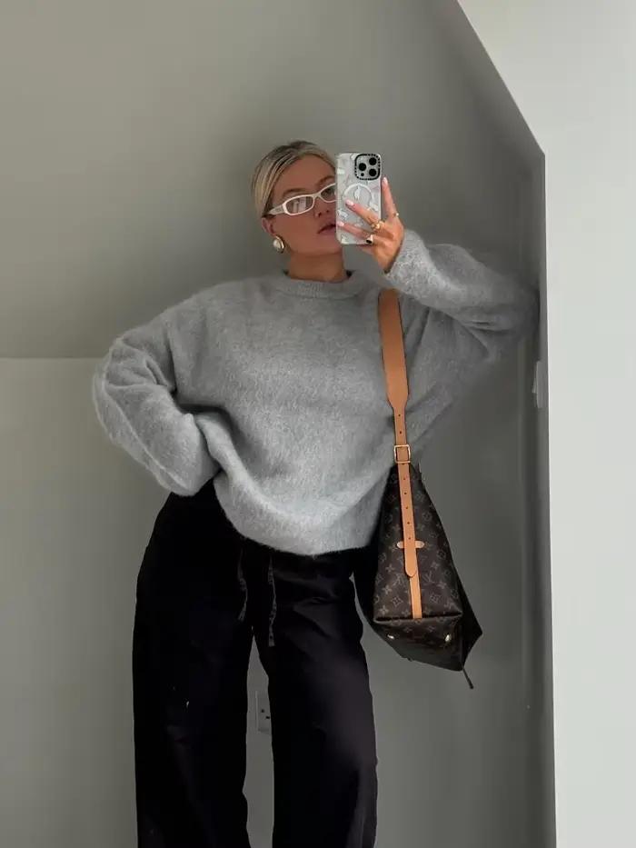 Pull en Mohair de couleur unie pour femme