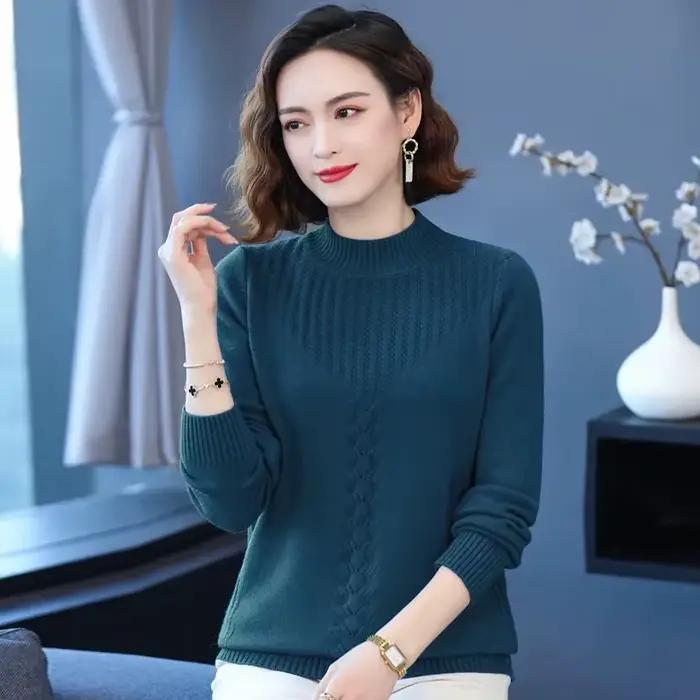 Pull ample en tricot de style occidental pour femme