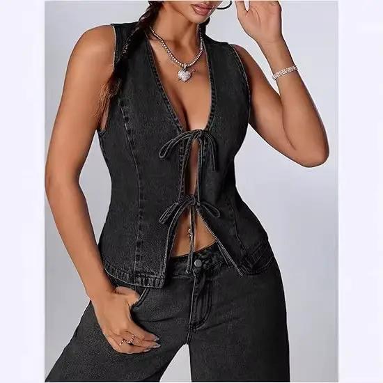 Nouveau Gilet en Jean Printemps-Été 2026 – Top Sans Manches Tendance pour Femme