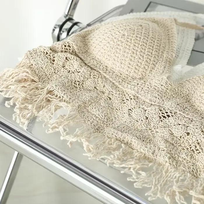 Corset Crop Top Crochet pour Femme
