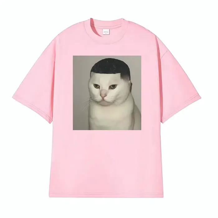 T-shirt amusant avec imprimé « Crazy Cat » – Un haut décontracté au style élégant