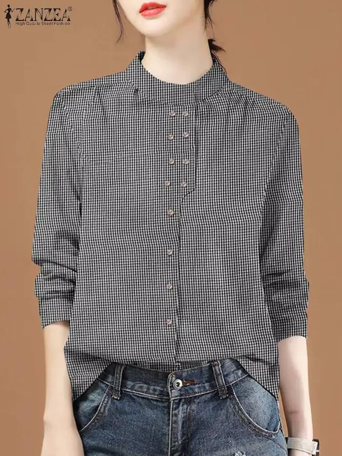 Chemisier à manches longues de style chinois vintage pour femmes