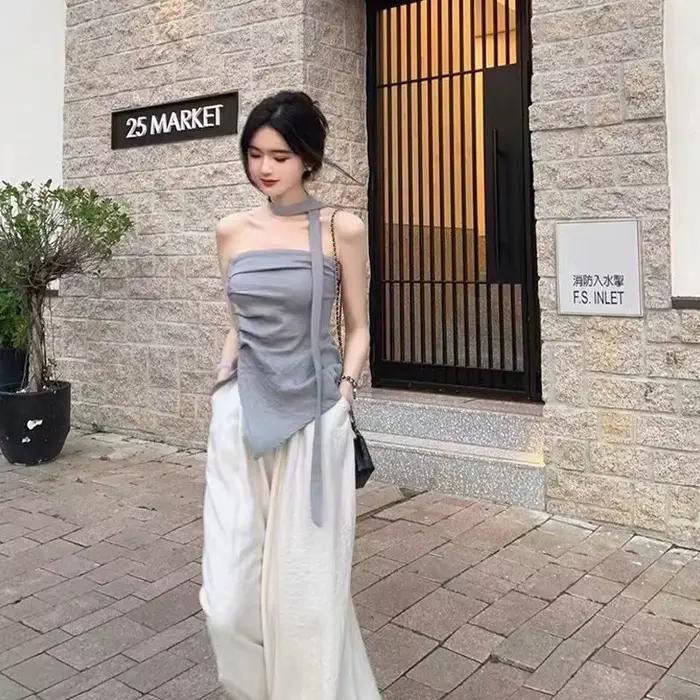 Haut bustier à épaules dénudées pour femmes