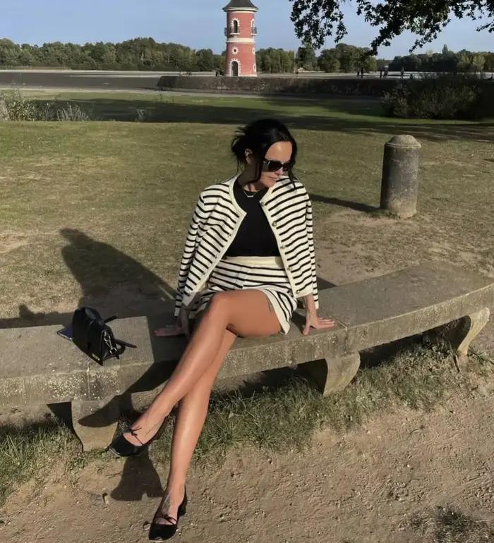 Pull rayé à manches longues pour femmes