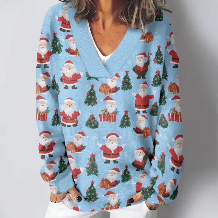 Sweat-shirt imprimé Père Noël Cosplay
