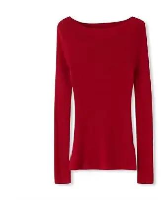 Pull en tricot tendance et simple à col ras du cou