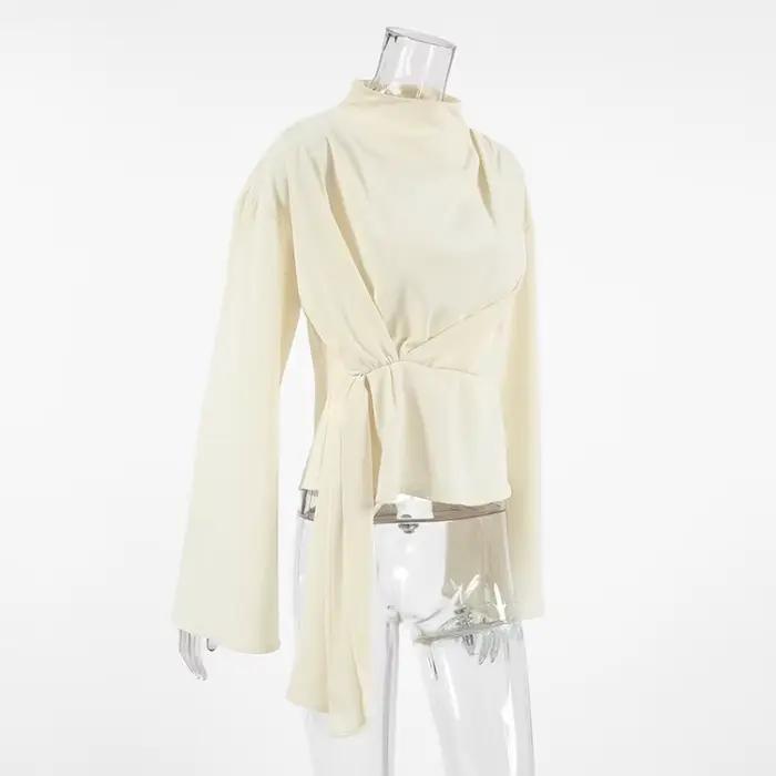 Chemisier en satin pour femme