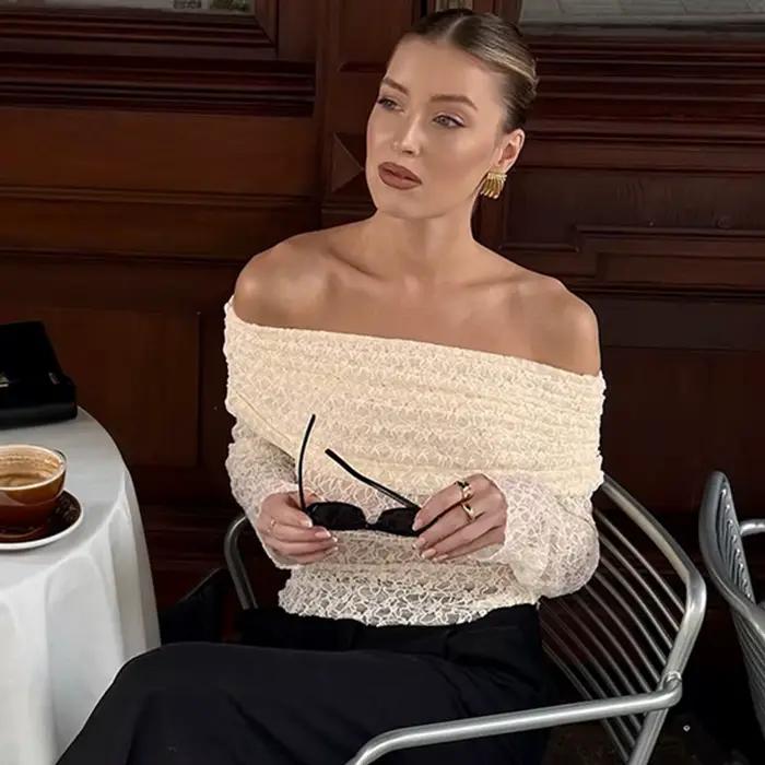 Haut asymétrique sexy Tuularose pour femme