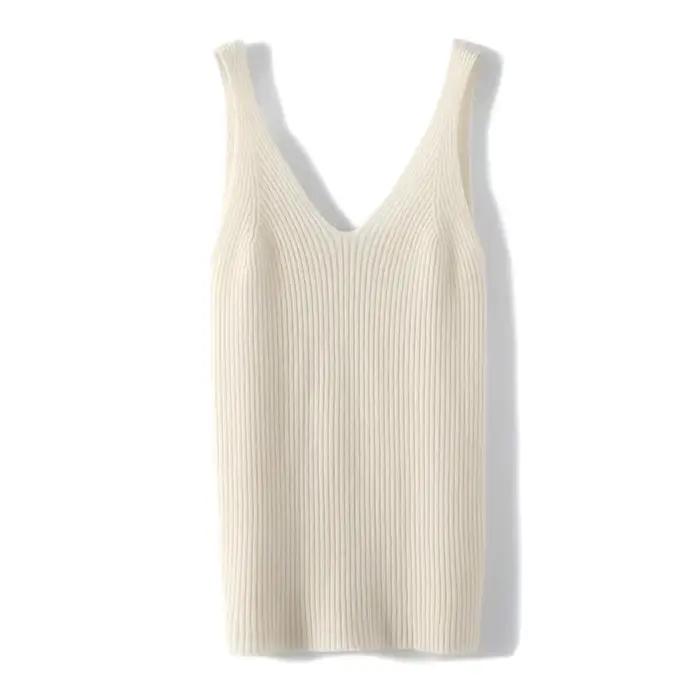 Pull à bretelles en laine mérinos pour femme