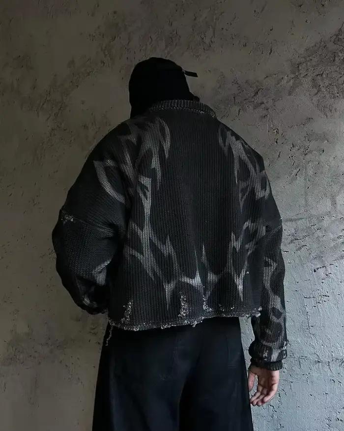 Pull de sport à rayures Y2K