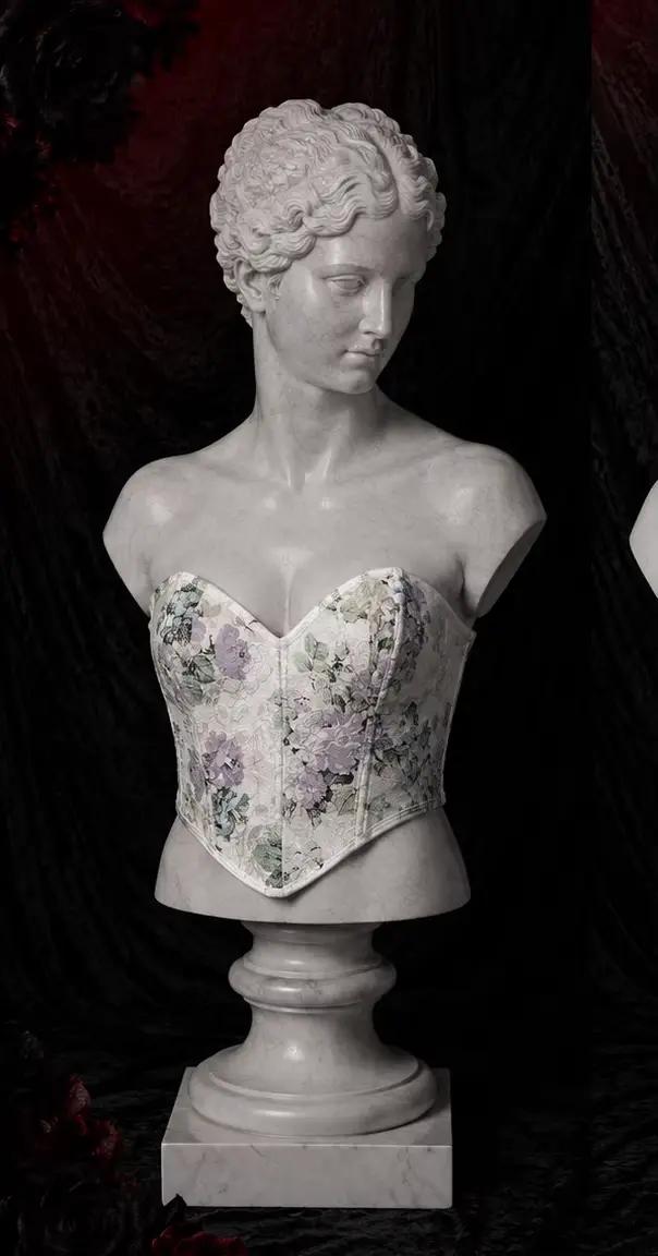 【Fragments.One Choice, No More Choices.】Haut bandeau blanc brodé à fleurs