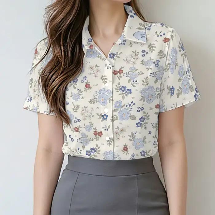 Chemisier à imprimé floral pour femme
