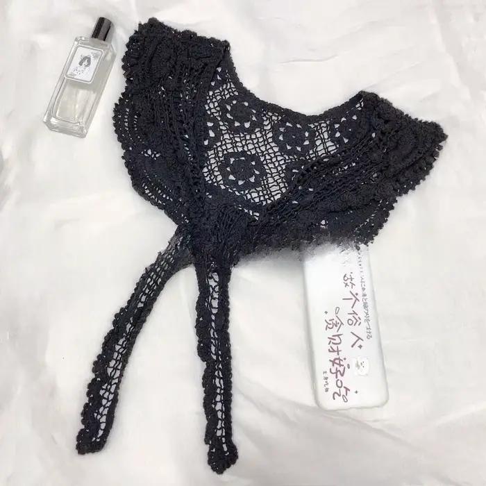 Hollw châle enveloppes faux col pour femmes dames broderie dentelle