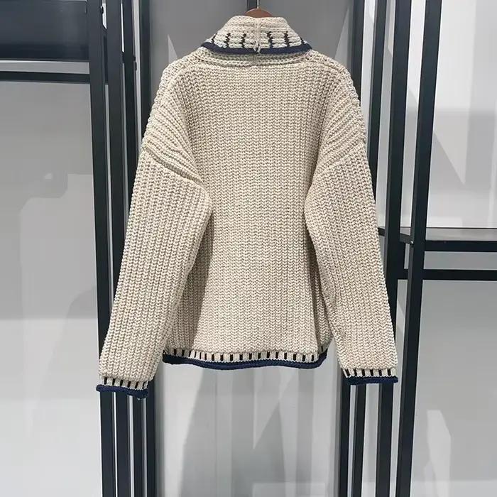 Pull français à Double boutonnage pour femme