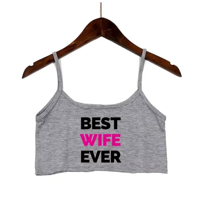 Meilleure femme jamais lettres imprimer nouveau haut court Sexy été femmes