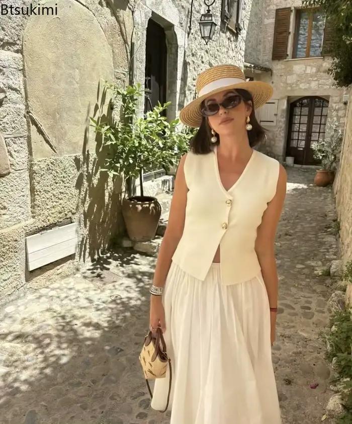 Hauts minimalistes confortables à deux boutons pour femmes