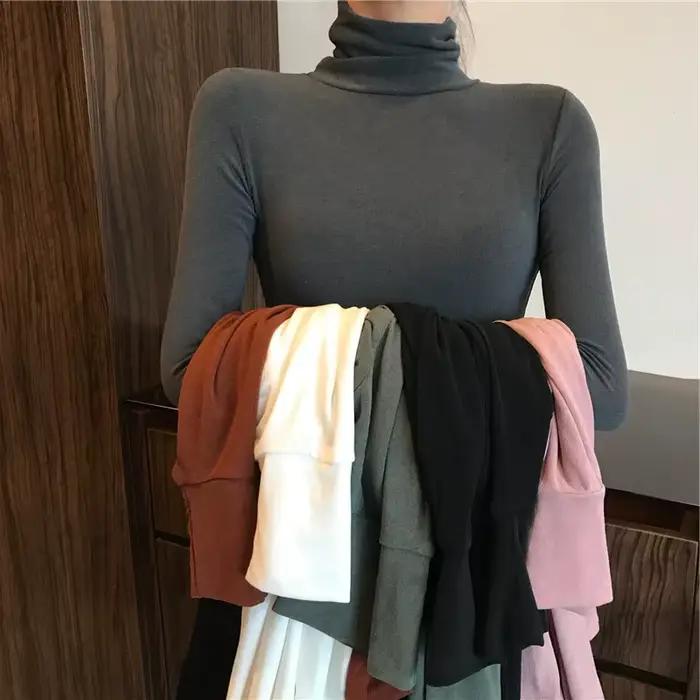 T-Shirt à Manches Longues Décontracté pour Femmes Occasions Spéciales Automne Hiver Noir Blanc