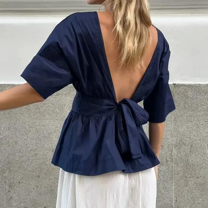 Élégante Blouse T-shirt Femme à Volants