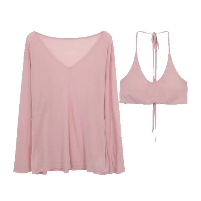 Blouse rose anti-UV pour femme